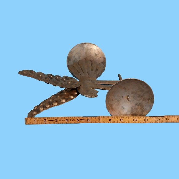 Vintage Bombay Co Large Hammered Metal Decorative Angel Candle Holder - Picture 8 of 8